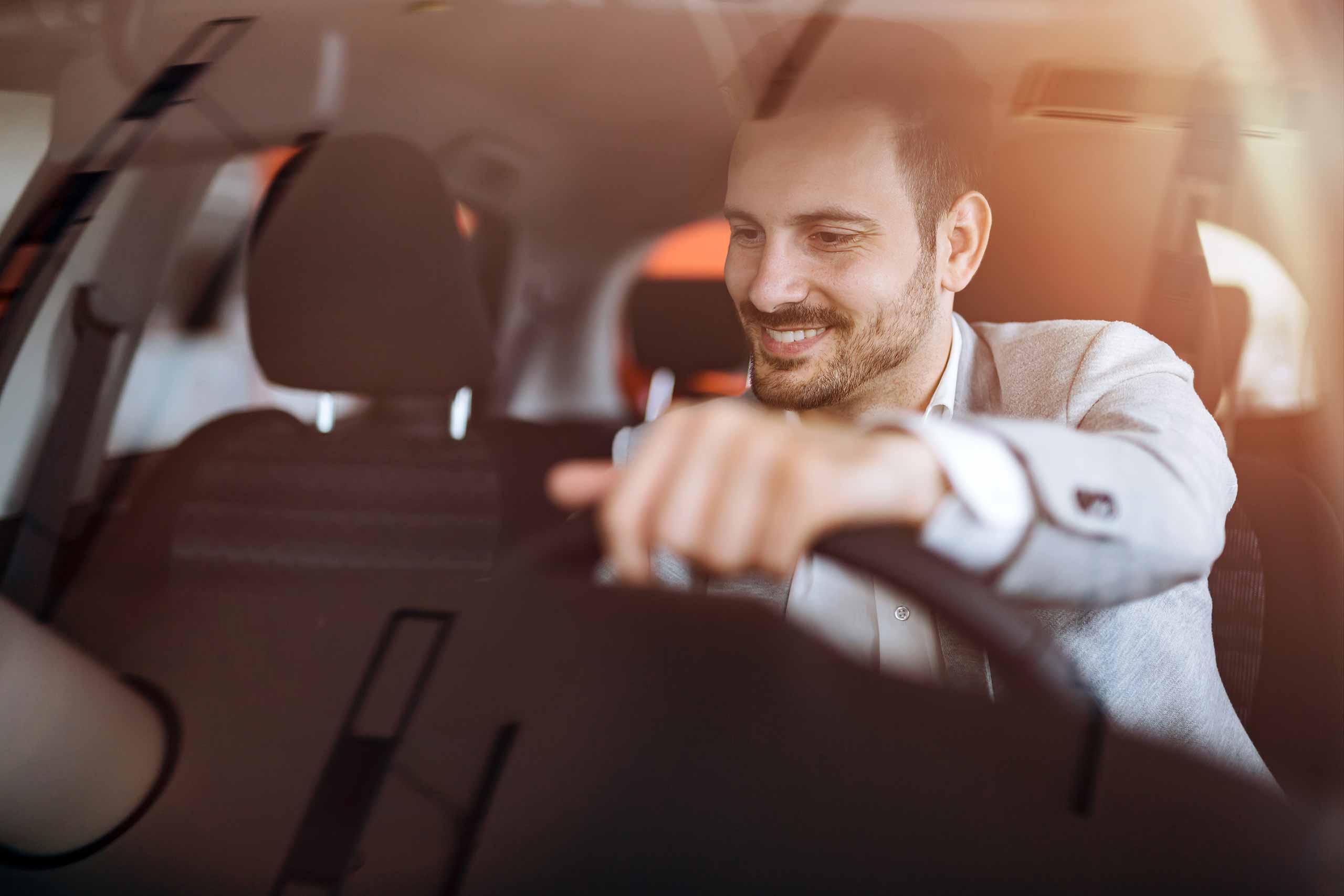Man driving