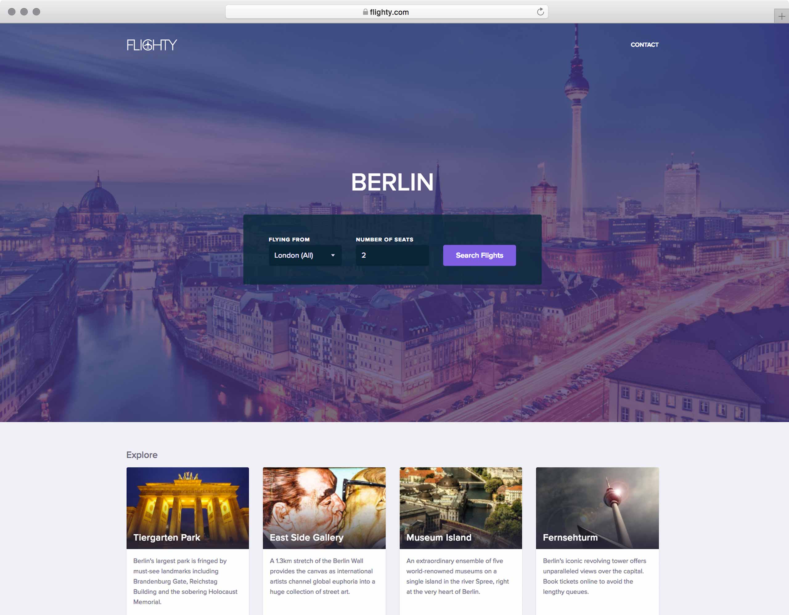 Flighty.com Impulsive travel, made simple. UI