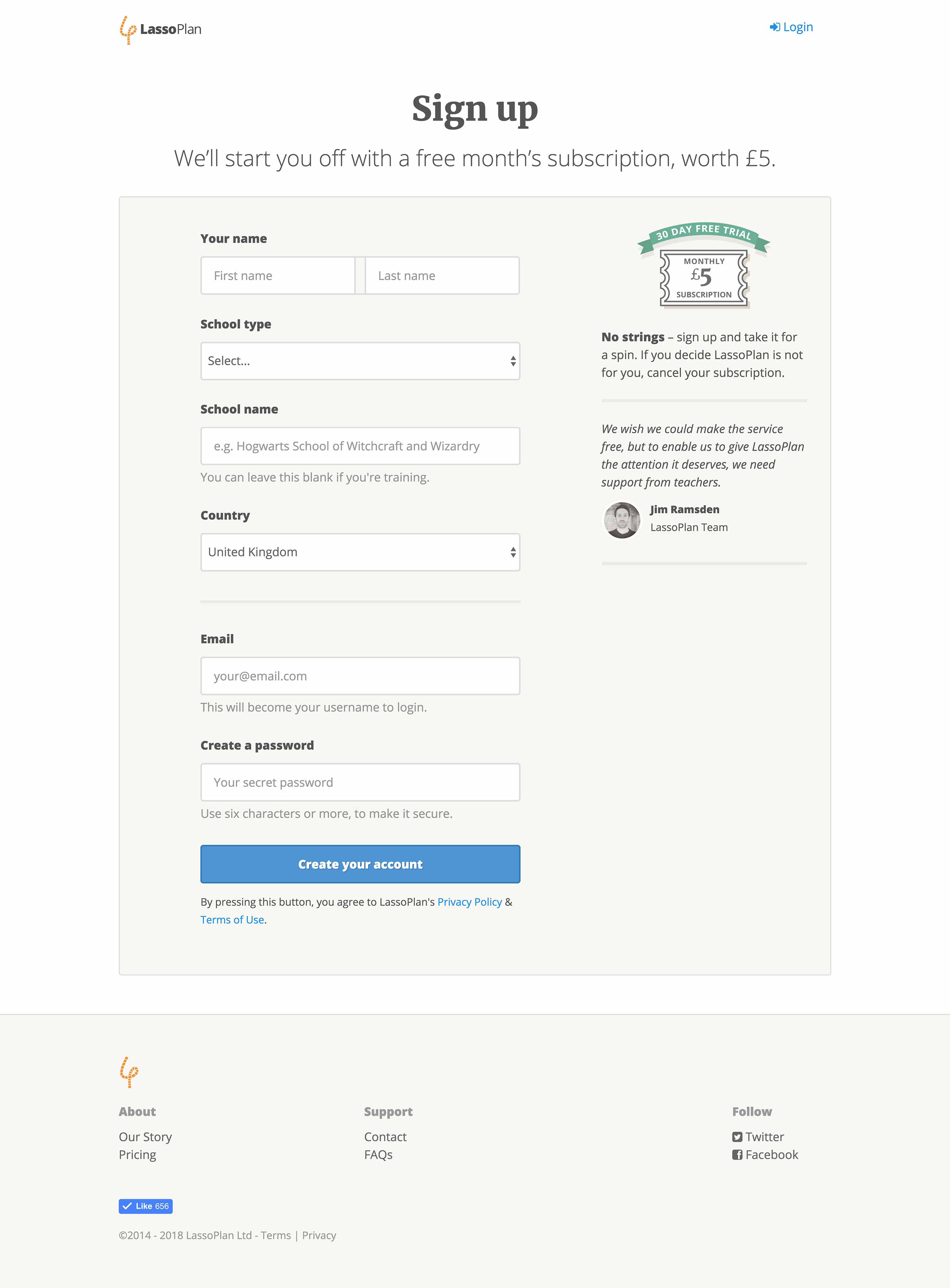 Sign up