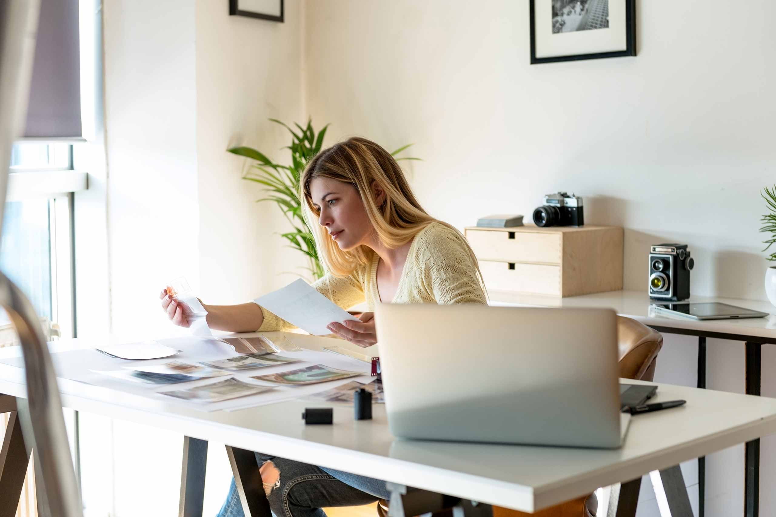 Woman studying