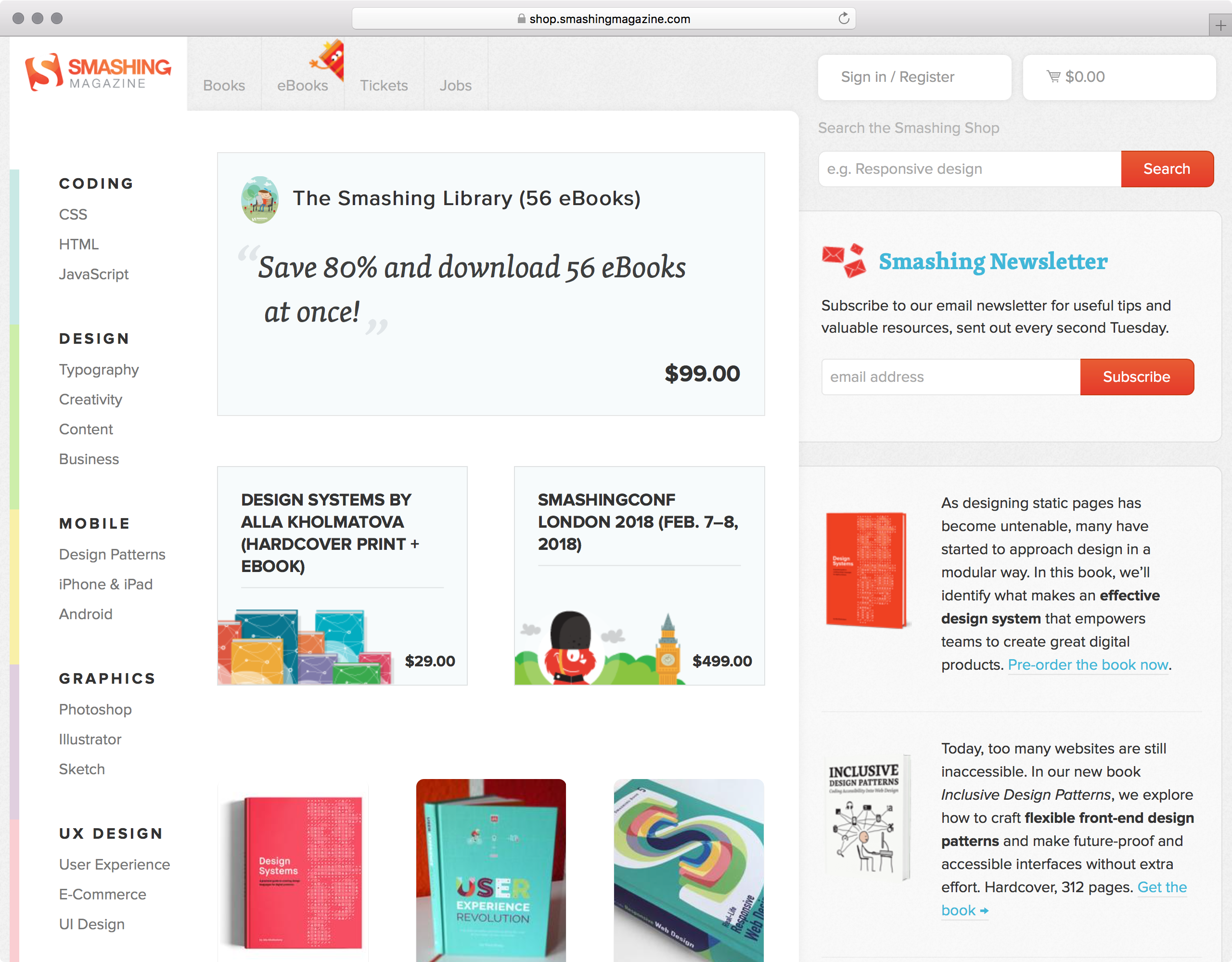Smashing Magazine Smashing Shop UI